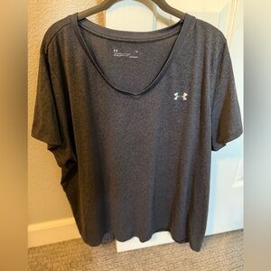 Under Armour women’s Charcoal Gray V‑Neck Performance Shirt